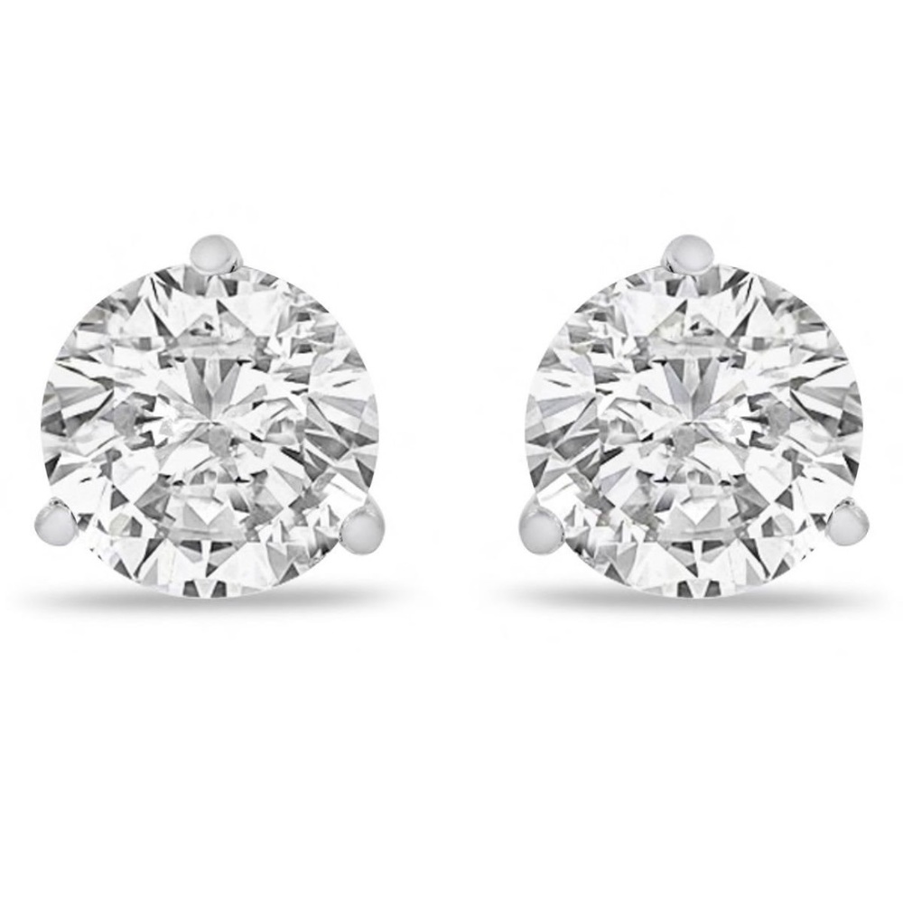 2.00Ct VS1 Moissanite 14KW Gold Stud Earrings